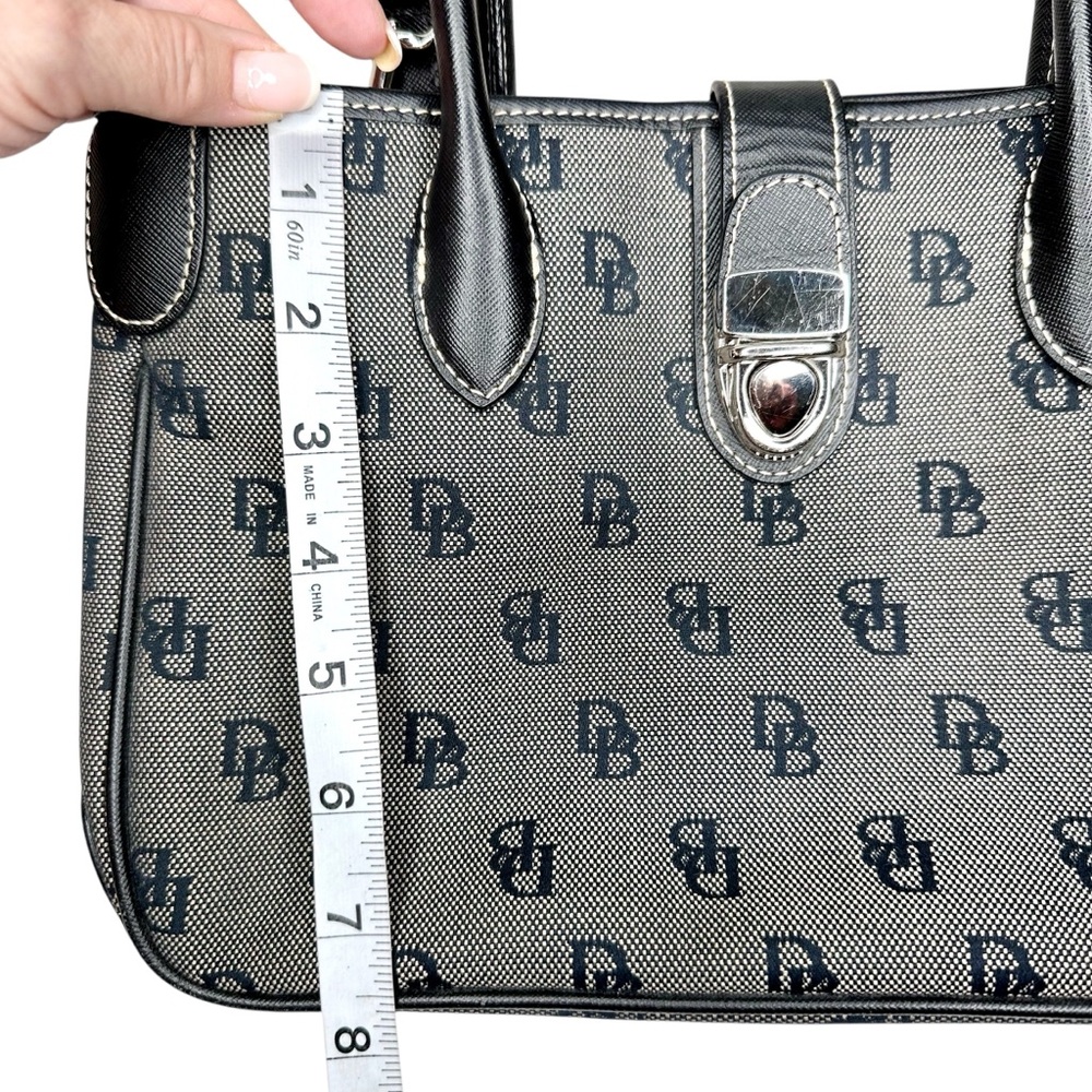 Dooney & Bourke Signature Double Handle Tote Bag Small Black Vintage Purse - Picture 14 of 16